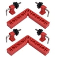 thumbnail image 1 of L-Type Corner Clamp, 90° Positioning Square 5.9x5.9in Metric Imperial Scale With Screw Rods/Blocks/Nuts For Furniture Assembly For Frames Cabinets Making Red,Yellow,Blue, 1 of 8