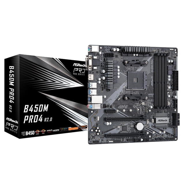 Motherboard ASRock B450M PRO4 R2.0 Socket AM4/ AMD B450