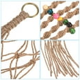 thumbnail image 4 of Uxcell Macrame Hanging Planter, 43.3" Hanging Basket Braided Plant Net, Khaki 2 Pack, 4 of 5