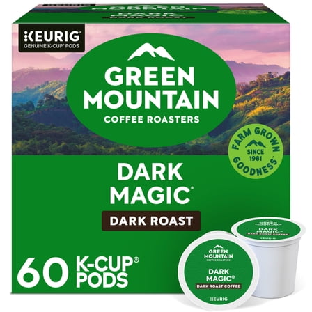 Green Mountain Coffee Roasters Dark Magic, Keurig Single Serve K-Cup Pods, Dark Roast Coffee, 60 Count, (6 Packs of 10)