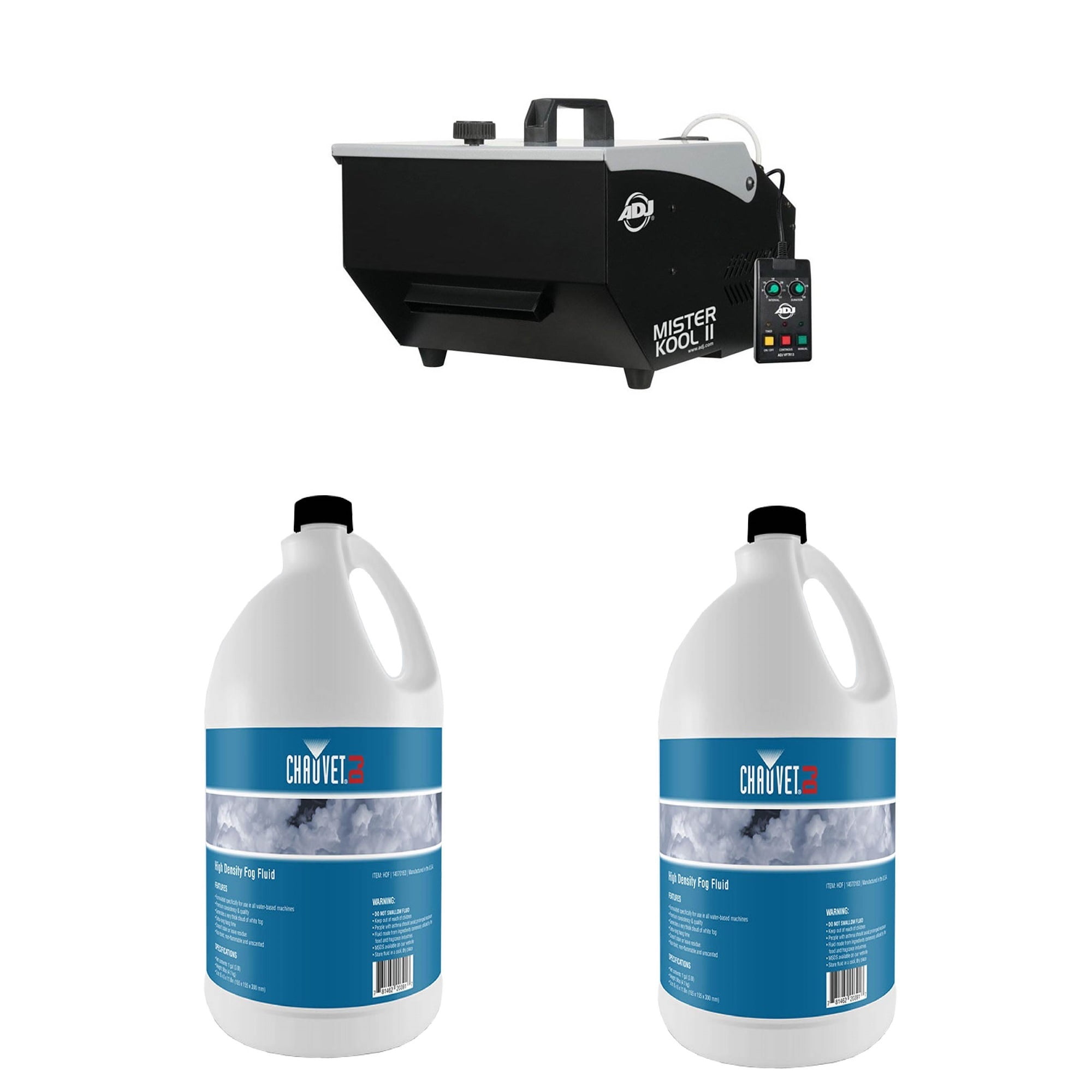 ADJ Mister Kool II Fog Machine & Chauvet DJ 1 Gallon of Fog Juice (2