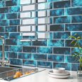 thumbnail image 1 of Decotalk Blue Peel and Stick Backsplash Subway Tile Backsplash Blue 30x30cm Kitchen Backsplash Tile Self Adhesive Backsplash Tiles Stick on Tile for Bathroom Subway Back Splash Wall Tiles (3PCS), 1 of 7