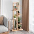 thumbnail image 2 of Costway 6 Tier 7 Potted Plant Stand Rack Bamboo Display Shelf for Patio Yard, 2 of 9