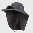 thumbnail image 2 of Jessboyy Men's Bucket Hats with Neck Protection Breathable Sun Hats with Solar Fan Outdoor Hiking Hat Summer Cooling Sun Hats with Neck Flap Dark Gray, 2 of 6