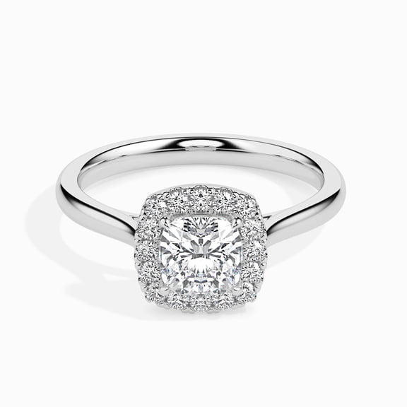 Kiva Jewel Women's Engagement Halo Ring - 1.77 Ct Cushion Cut Lab Created Diamond - 14K White Gold Over Ring - Stunning Proposal Ring - Perfect for Gifting - Birthday and Anniversary Jewelry