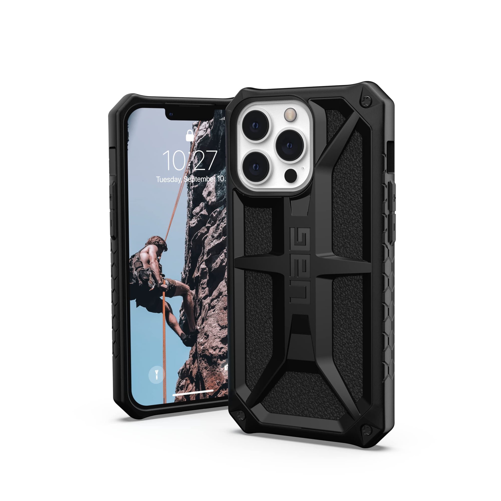 UAG iPhone 13 Pro Case Black Rugged Lightweight Slim Shockproof Premium Monarch Protective Cover, [6.1 inch Screen]