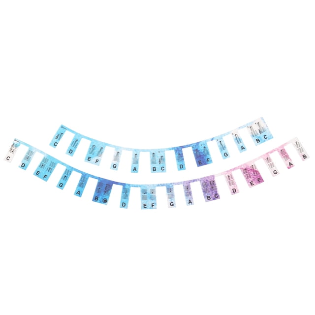 Guía de Notas de Piano Engrosada Uxcell de 61 Teclas para Principiantes, Multicolor