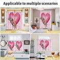 thumbnail image 5 of Valentines Day Kitchen Curtains Window Panels, Pink Love Hearts Roses Floral Romantic Insulated Window Treatment Curtain, Grommet Curtains for Bedroom/Living Room/Bathroom, 2 Piece 52"Wx72"L, 5 of 8