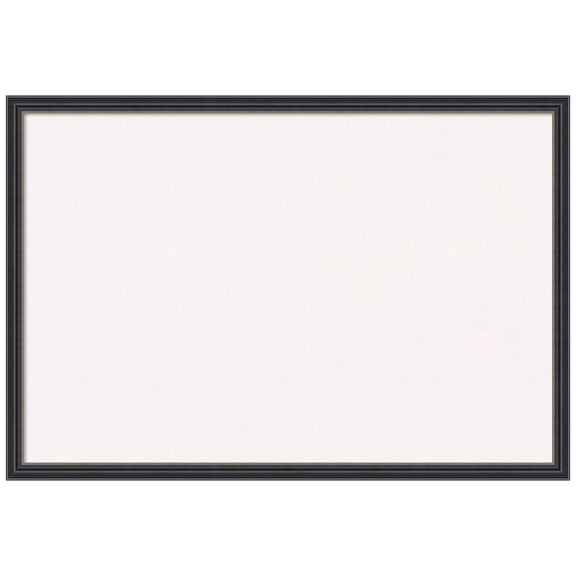 Amanti Art White Cork Board Wood Framed Stylish Black Bulletin Board 38 in. x 26 in.