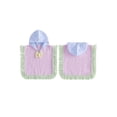 thumbnail image 2 of RUINIXCW Toddler Baby Girl Hooded Swim Cover Up Summer Pool Beach Poncho Striped Seersucker Swimming Coverups with Bow Infant Bathing Suit Kimono, 2 of 9