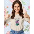 thumbnail image 2 of A Tropical Artichoke T-Shirt Women -Fab Funky Designs, Female Medium, 2 of 4