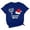 Blue, variant on Women's Tops, Tees & Blouses Hanukkah Graphic Print Short Sleeve Celebration Plus Size Womens Clothing,Black,L