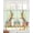 Green, variant on Easter Bunny Eggs Sheer Curtains 39 Inch Length 2 Panels Set for Living Room/Bedroom, Spring Tulip Daisy Flowers Leaves Country Kitchen Curtains Grommet Curtains Window Treatments 27.5"x39"x2