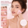 thumbnail image 6 of 20PCS Triangle Powder Puff Set, Soft Velour Makeup Powder Puffs with Finger Strap, Reusable Face Powder Puff for Loose Powder, Foundation, Setting Powder and Makeup Blending, Pink, 6 of 8