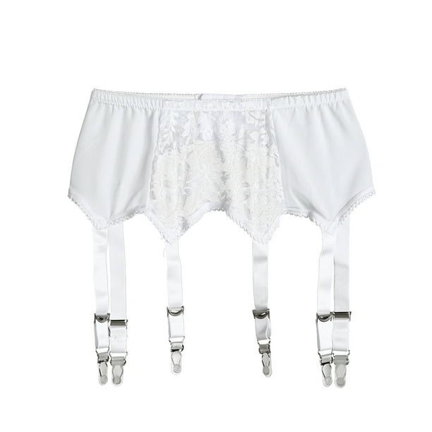 Hirigin Women High Waist Garter Belt Mesh Suspender Belt 6 Straps for