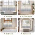 thumbnail image 6 of Black Beige Striped Tier Curtains, Farmhouse Stripes Light Filtering Kitchen Curtains, 2Pcs Rod Pocket Half Window Treatments Panels for Sink Cafe Cabinet Camper 27.5x36 Inches, 6 of 9