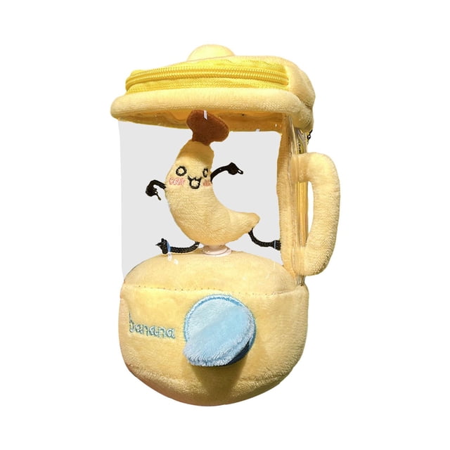 Exprimidor de frutas de peluche, juguete de fruta portátil novedoso, juguete de fruta de peluche lindo y suave banana