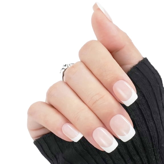 RAGUPEL 24 Pcs Acrylic Press on Nails, Short Square Kids Nail Kit