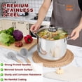 thumbnail image 3 of Vesteel 10QT Stainless Steel Stock Pot with Glass Lid, Tri-Ply Bottom Stockpot for Cooking Simmering Soup Stew, Heavy Duty Cookware Compatible with All Cooktops, Dishwasher Safe, 3 of 8