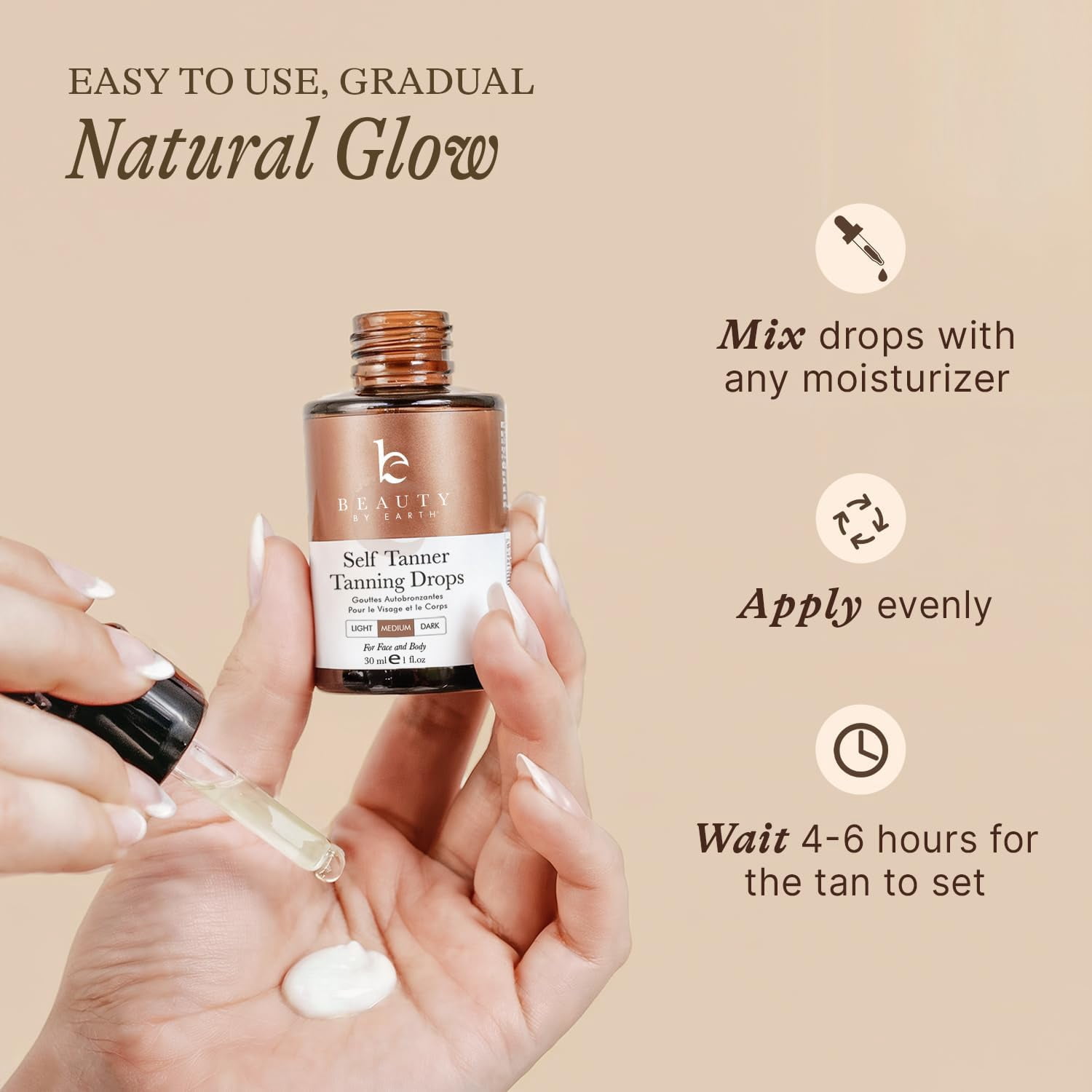 Self Tanning Drops - USA Made with Natural & Organic Ingredients