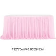 thumbnail image 3 of VQPeo Tulle Table Skirt, Reusable Ruffled Chiffon Overlay, Transparent Wedding Banquet Decoration for Grand Celebrations & Events, 3 of 5