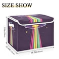 thumbnail image 5 of Yayeee Collapsible Storage Bin with Lid Fabric Closet Decorative Basket with Handles, Colorful UFO, 5 of 7