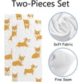 thumbnail image 2 of Soft Hand Fingertip Towels 2 Pcs Face Bath Towels Welsh Corgi Pets Absorbent Washcloths for Bathroom Hotel Kitchen 30x15in, 2 of 6