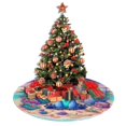 thumbnail image 4 of Falda para árbol de Navidad con puntadas, suave y divertida, decoración navideña de granja con cuello para árbol de Navidad de 36", 4 of 4