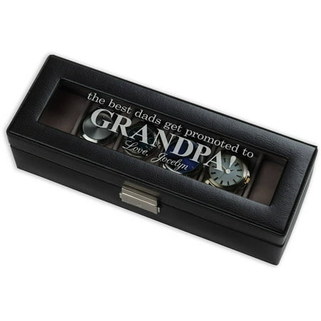 The Best Dads Get Promoted Grandpa Personalized 6-Piece Watch (Best Gadgets For Men)