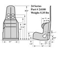 thumbnail image 3 of Kirkey Junior 24 Series 8 Degree Layback Alum Racing Seat-10 In. Wide, 3 of 10
