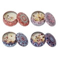 thumbnail image 2 of Juego de 4 velas de aromaterapia con aroma duradero y flores secas para meditación de yoga, caja azul, 2 of 15