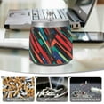 thumbnail image 6 of Yayeee Ashtray with Lid for Cigarette Smokeless Stainless Steel Home Ash Holder, Blue Abstract Lines, 6 of 7