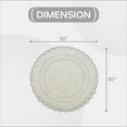 thumbnail image 4 of Better Trends Chic Round Bath Mat, 30" Diameter, 100% Cotton with Crochet Border, Water Absorbent, Ideal for Half Baths and Powder Rooms, Machine Washable, Ivory - Lilly Crochet Collection, 4 of 6