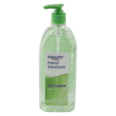 (2 pack) Equate Hand Sanitizer with Aloe, 34 Oz (Best Sanitizer In India)