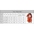 thumbnail image 4 of KOMOO 2Pcs Female Tracksuit Solid Color Lapel Button Long Sleeve Shirt  Short Pants Suit Set, 4 of 4