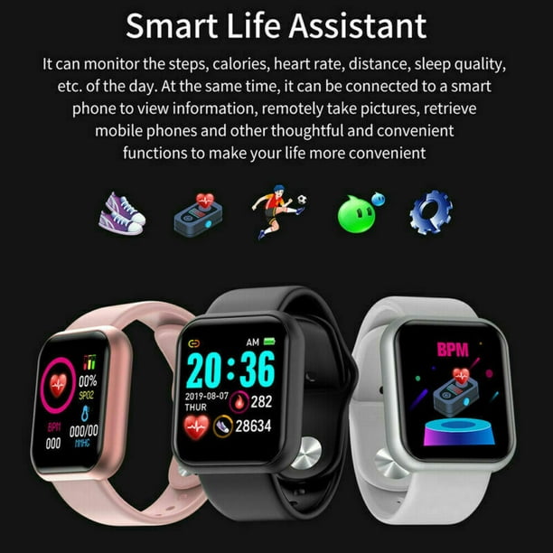 for Android Phones and iOS Phones Compatible iPhone Samsung, IP68 Swimming Waterproof Smartwatch Fitness Tracker Fitness Watch Heart Rate Monitor Smart Watches for Men Women -