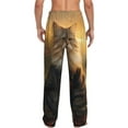 thumbnail image 3 of Picia Lakeside Flower Field Cat Mens Soft Woven Cotton Elastic Waistband Sleep Pajama Pant Lounge Sleep Pant With Pockets And Drawstring-Medium, 3 of 9
