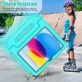 thumbnail image 6 of AVAWO Kids Case for New iPad (A16) 11th Generation 11 Inch 2025 & iPad 10th Generation 10.9" 2022 with Built-in Screen Protector Shockproof Lightweight Handle Cover, Cyan, 6 of 9