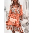 thumbnail image 4 of 2024 Spring and Summer New Women's Printing Splicing Skirt Layered Mini Dress Fashion, 4 of 7