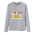 thumbnail image 2 of Puntoco Mujer Navidad Casual Manga Larga O-Cuello Cerveza Sudadera Pullover Blusa Puntoco Puntoco-4610, 2 of 2