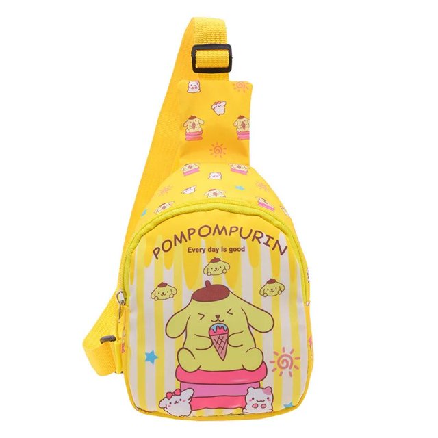 Sanrio-Bolso de pecho de Hello Kitty, mochila Cinnamoroll, bandolera de hombro de dibujos animados, regalo, envío gratis, venta al por mayor