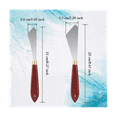 thumbnail image 3 of 4 Pcs Painting Scraper Knife Stainless Steel Painting Mixing Scrapers Palette Painting Knife for Painting Art Tool, 3 of 6