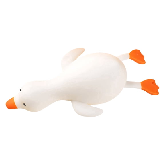Secfreeship Duck Squeeze Toy, Cute White Duck Pinch Toy for Stress Relief, Slow Rising Decompression Fidget Toy for Adults Teens, Novelty Funny Toy,Birthday Gifts(5.9")