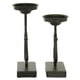 thumbnail image 1 of Portavelas de metal negro con 2 velas. Juego de 2, 1 of 6