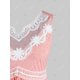 thumbnail image 3 of Más el tamaño de guipur del volante sin mangas Rosegal  Camisetas sin mangas de talla grande, 3 of 5