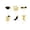 A-Gold, variant on 2026 Glitter Graduation Cupcake Toppers, Set of 12 Assorted Cake Decorations with Wooden Sticks, Graduation Cap and Diploma Designs for Party Desserts, High Campus and College Celebration Supplies