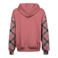 thumbnail image 6 of Womens Tops, Jackets for Women Full Zip Up Full Length Elbows Plaid Hoodies Coats Loose Fashion Shackets with Drawstring 2026 Pink S, 6 of 6