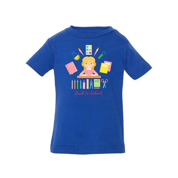 Back To School Girl T-Shirt Infant -Image by Shutterstock,  12 Months