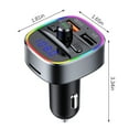 thumbnail image 1 of Car Audio Adapter Bluetooth V5.0 Noise Reduction Car Aux MP3 Player Charger MP3 Player LED Quick Charging Charger Adapter, 1 of 6