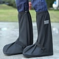 thumbnail image 2 of YOUSNH Couvre-Chaussures Imperméables Réutilisables et Pliables Couvre-Chaussures de Pluie avec Fermeture Éclair Antidérapants Réflecteurs Hommes Femmes Équipement de Pluie Noir TTG, 2 of 9